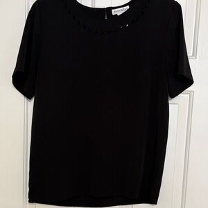 Classic Black Short Sleeve Top by Worthington